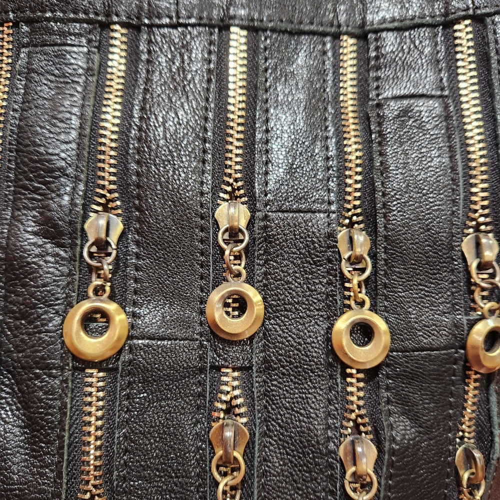 Amerileather Black Leather Shoulder Bag, NWT - Picture 3 of 12
